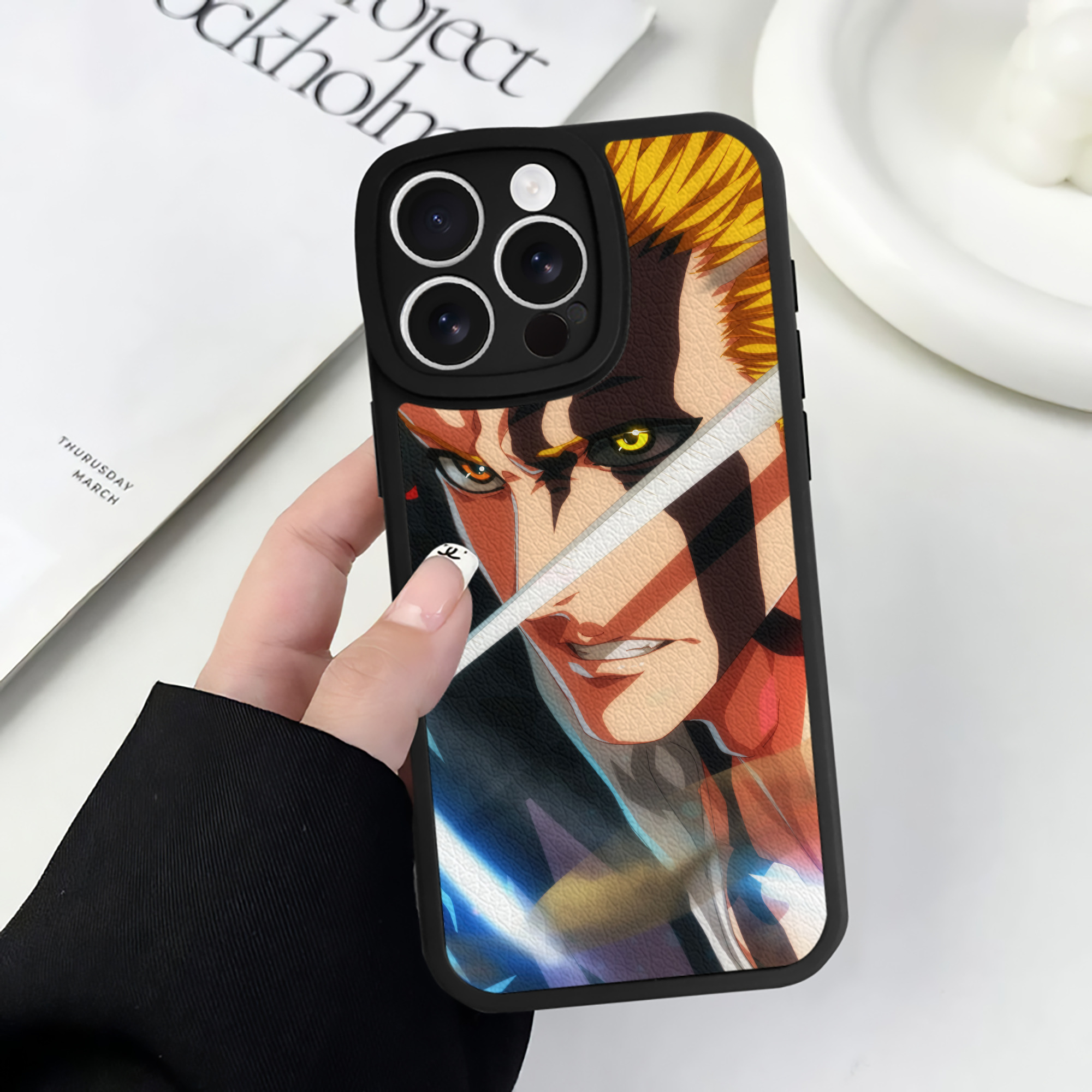 （画像用） ブリーチ BLEACH 【iPhone 16シリーズ対応】シリコンスマホケース（レザー調） 材質：シリコン